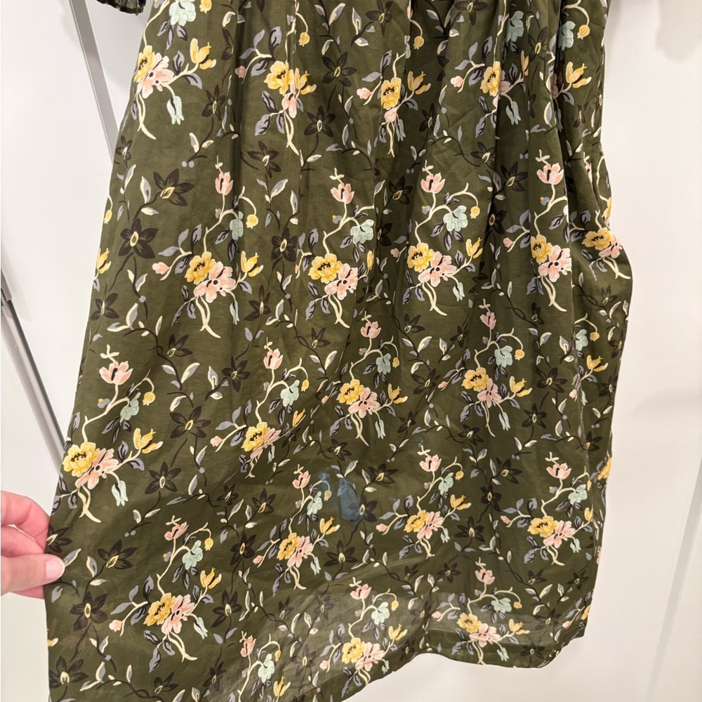 Tory Burch Smocked Floral Mini Dress Size Medium - Picture 9 of 15